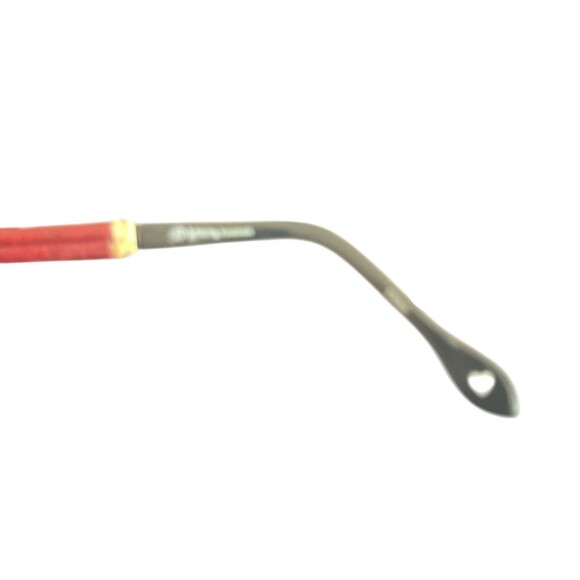 Brighton Misty Handmade  Women's Sunglasses Red/Black/Silver Leather Frames Only - Picture 9 of 9